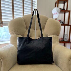 Auth LUCKY BRAND Genuine Leather Slouchy Carryall Satchel Tote Bag